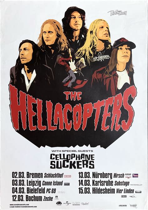 Nostalgipalatset The Hellacopters German Tour Poster 2001