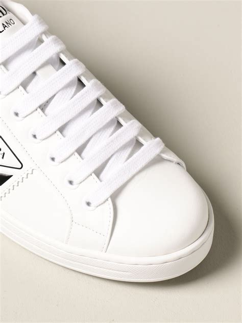 Prada Sneakers In Vera Pelle Di Vitello Sneakers Prada Uomo Bianco