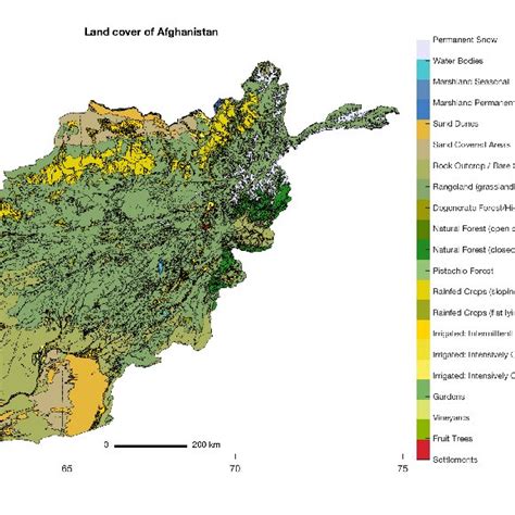 The Topography Of The Uruzgan Province In Afghanistan The Color