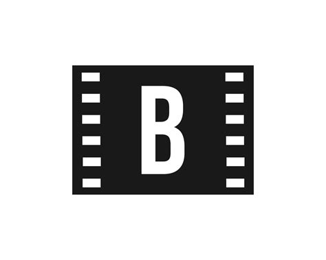 Motion Film Logo On Letter B. Movie Film Sign, Film Production Logo ...