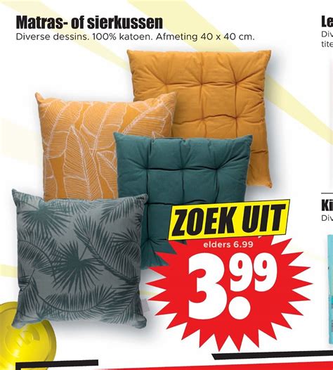 Matras Of Sierkussen 40 X 40 Cm Aanbieding Bij Dirk