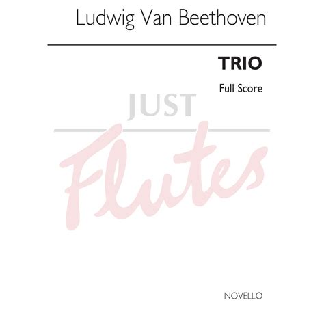 Trio For Three Equal Clarinets Op Score Only L Van Beethoven