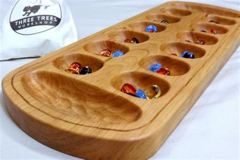 Buy A Handmade Mancala Board With Custom Engraving Made To Order From