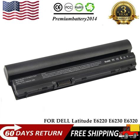 RFJMW FRROG Battery For Dell Latitude E6320 E6220 E6120 E6230 E6330