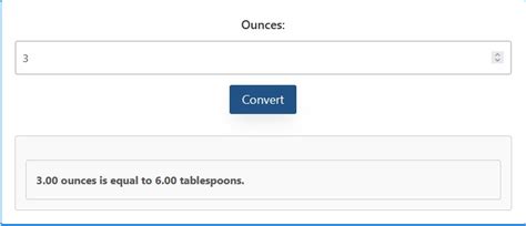 Ounces To Tablespoons Calculator Convert Oz To Tbsp