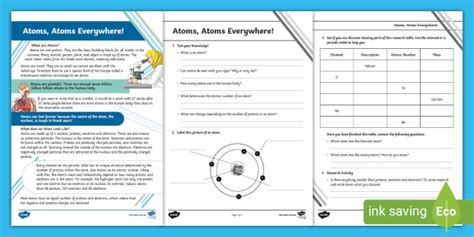 Atoms Basics Worksheet With Answers Label An Atom Twinkl Worksheets Library