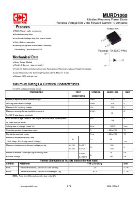 MURD1060 Datasheet PDF GOOD ARK