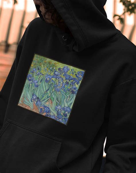 Bluza z naszywką Irysy Vincent Van Gogh BLUZY Kangurki z naszywką