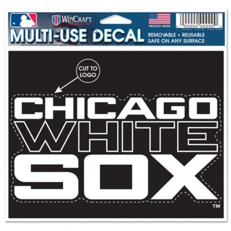 Chicago White Sox Script Wordmark Logo 45x575 Die Cut Multi Use