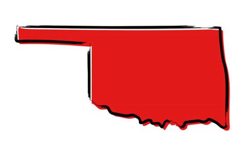 Best Oklahoma Map State Shape Illustrations, Royalty-Free Vector ...