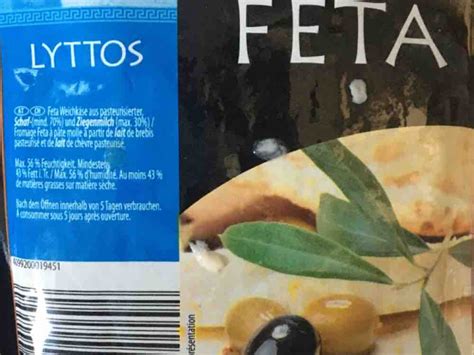 Lyttos Feta Kalorien Neue Produkte Fddb