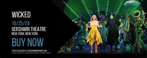 Wicked Tickets 25th October Gershwin Theatre Gershwin Theatre