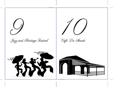 printable  orleans table number wedding decor reception etsy