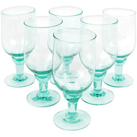 Kalalou 18 Oz Recycled Glass Goblet 6 Case