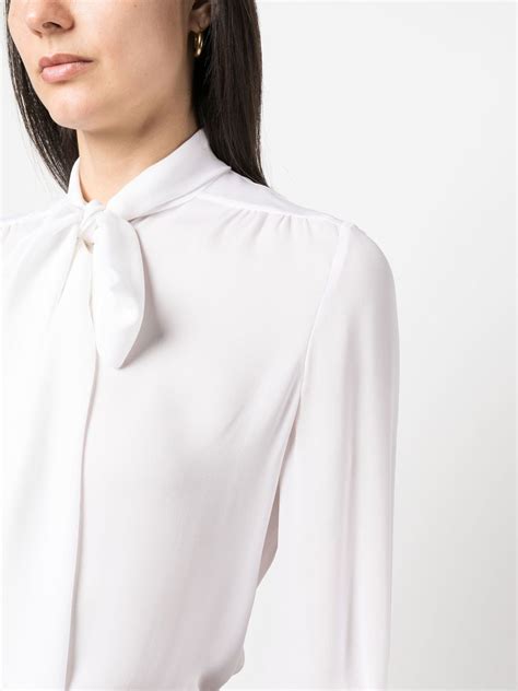 Moschino Pussy Bow Collar Silk Blouse Farfetch