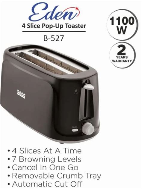 BOSS Eden 4 Slice Pop Up Toaster B527 For Home Grilling At Rs 2105