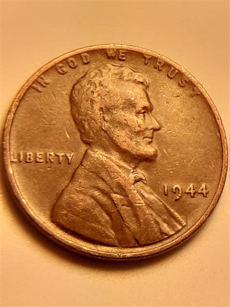 1944 Penny Very Rare No Mint Mark Rare Wheat Penny Made Of Copper