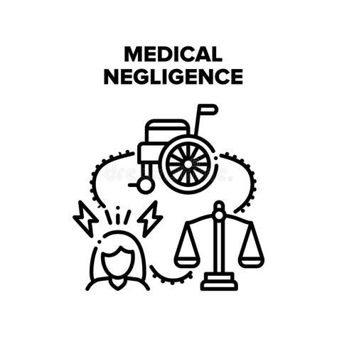 Medical Negligence Vector Black Illustration Stock Illustration Illustration Of Legal Care