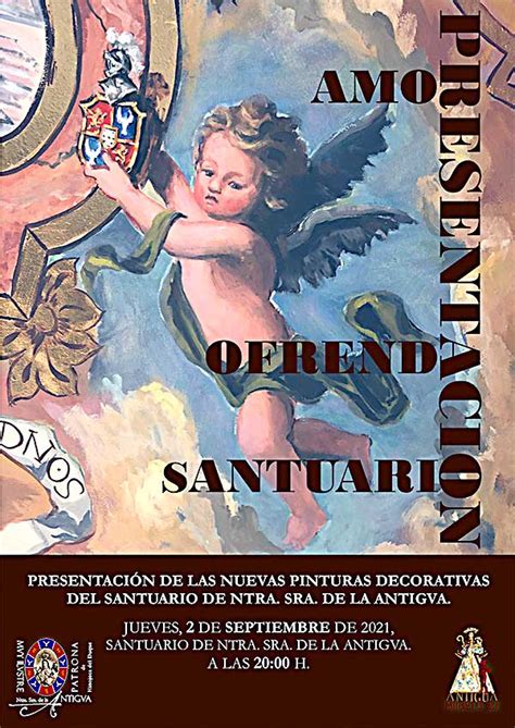 Presentación de las pinturas en el presbiterio del Santuario de la