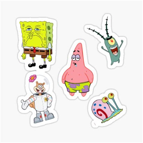 Spongebob Sticker Pack Sticker By Lckees Redbubble