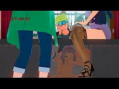 Naruto Hentai D Naruto Fucks Sakura Under The Table While Talking To Hinata And Tsunade