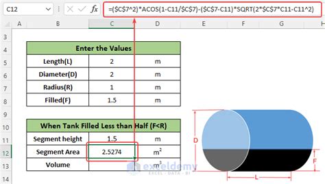 Horizontal tank volume calculator excel - lityservers