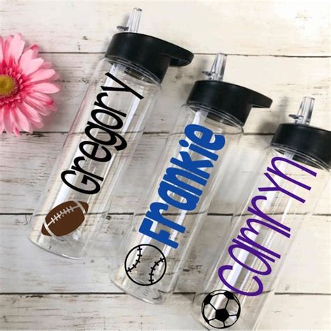 Personalized Sports Water Bottle - Etsy