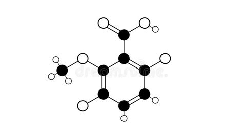 Molécula De Dicamba Modelo De Balandstick De Fórmula Química