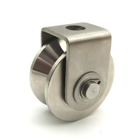 Buy Pulley Wheel V Pulley Roller 304 Stainless Steel Duplex Bearing