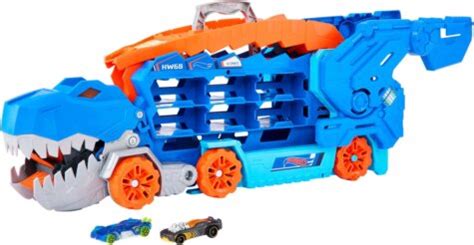 Mattel Hot Wheels City Átalakítható Ultimate Autószállító T Rex játékszett Kék BestMarkt