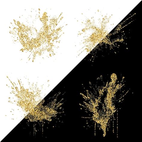 Premium Vector Explosion Of Golden Glitter Confetti Gold Dust And