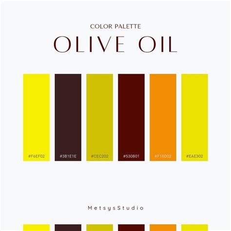 Vibrant Olive Oil Color Palette