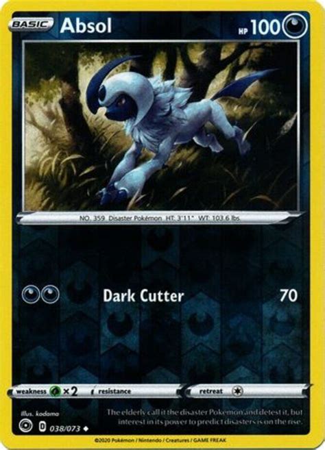 LP Pokemon Absol 038 073 Uncommon Reverse Holo Lightly Played