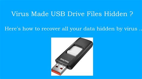 Recover Usb Drive Files Hidden By Virus How To Youtube