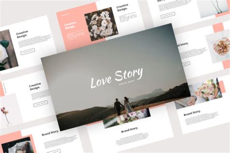 Love Story - PowerPoint Template Graphic by alonkelakon · Creative Fabrica