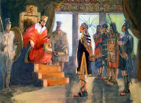 Ammon Stands Before Limhi Illustration Of Mosiah 78 11 • Book Of