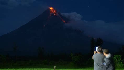 Vulkan Mayon Auf Den Philippinen Vor Dem Ausbruch