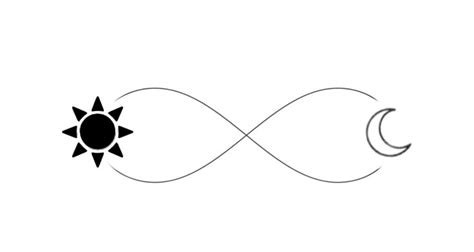 Sun And Moon Infinity Tattoo Idea L Tatuaggio Di Piccola Fenice