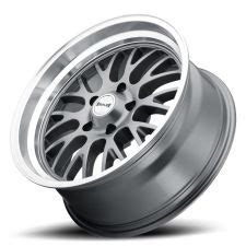 20x10 Ridler 607 Grey W Machined Lip 5x5 127 0mm