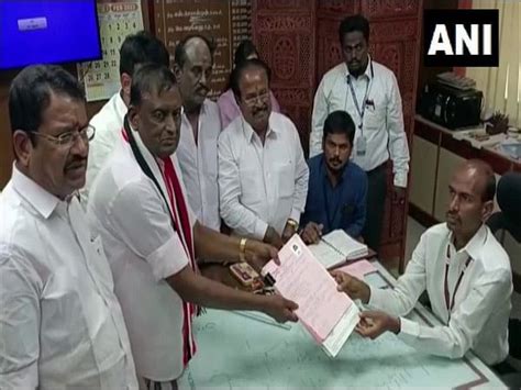 AIADMK S Candidate KS Thennarasu Files Nomination For Erode East By