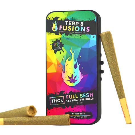 Full Sesh 1 5g Thca Pre Rolls Justice Kush [3pk Tin] Terp 8 Has The