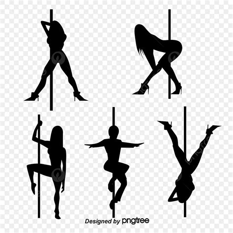 Pole Dancing Silhouette Vector PNG Vetor Silhueta Dança Pole