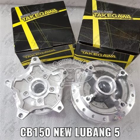 Jual Tromol Hub Set CB150r New Lubang 5 Takegawa Depan Belakang Chrome