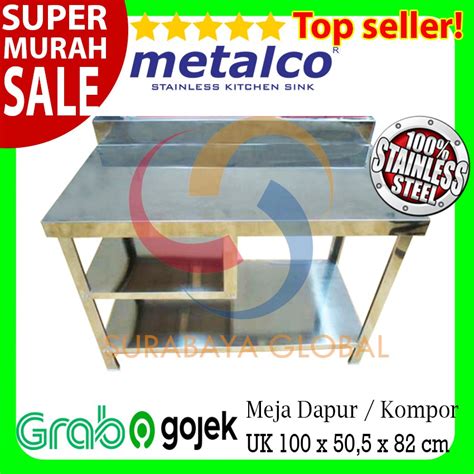 Jual Meja Dapur Kompor Stainless Steel Rak Serbaguna Metalco Shopee