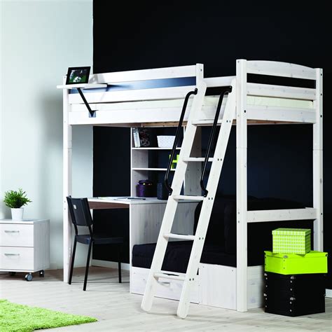 White Loft Beds With Desk Foter