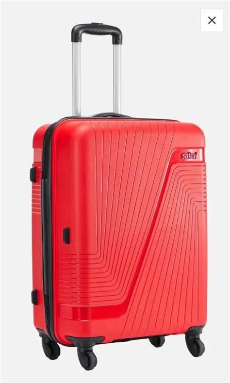 4 Wheel Red Safari Polycarbonate 55cm Trolley Bag, For Travelling, 1 at ...