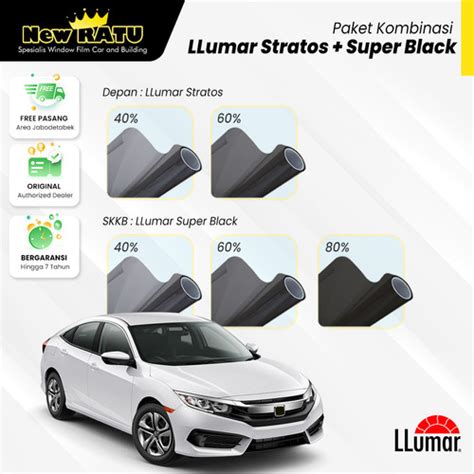 Jual Kaca Film Llumar Kombinasi Tipe Stratos Superblack Jakarta