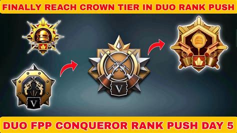 Finally Reach Crown Tier In Duo Fpp Rank Push Duo Fpp Rank Push Day 5