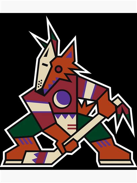 Coyote Kachina Logo Sticker Poster For Sale By Mavisgdelb Redbubble