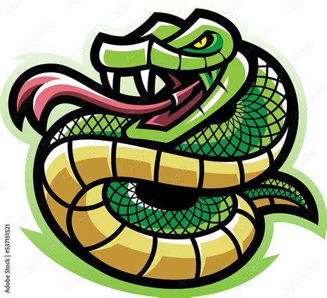 Viper snake mascot Stock Illustration | Adobe Stock